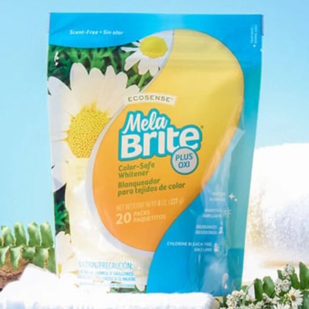 Ecosense MelaBrite + Oxi Color-Safe Whitener Whitening Pods 20 loads -Mela Brite